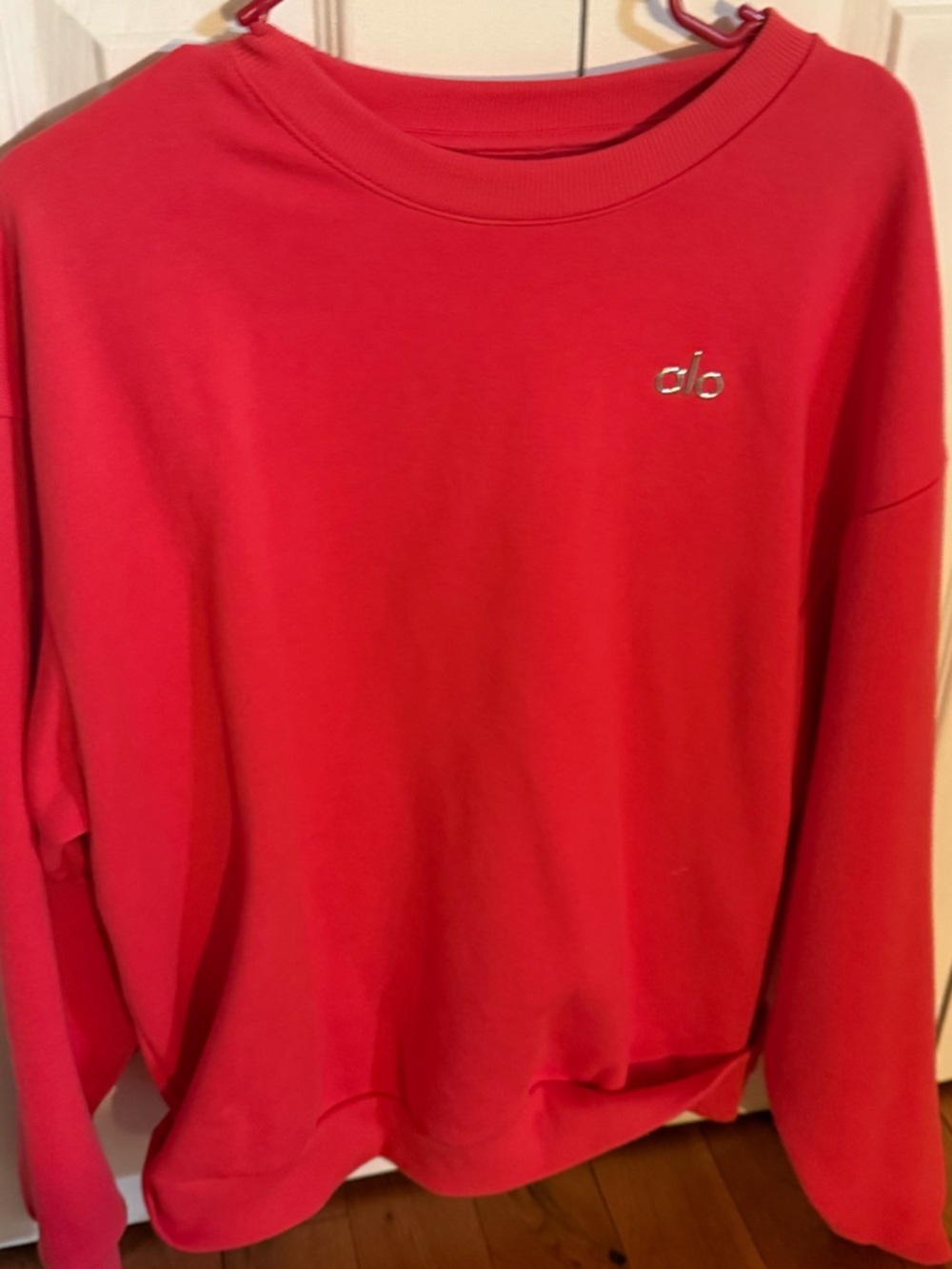 Alo Yoga Candy Red Logo Sweatshirt